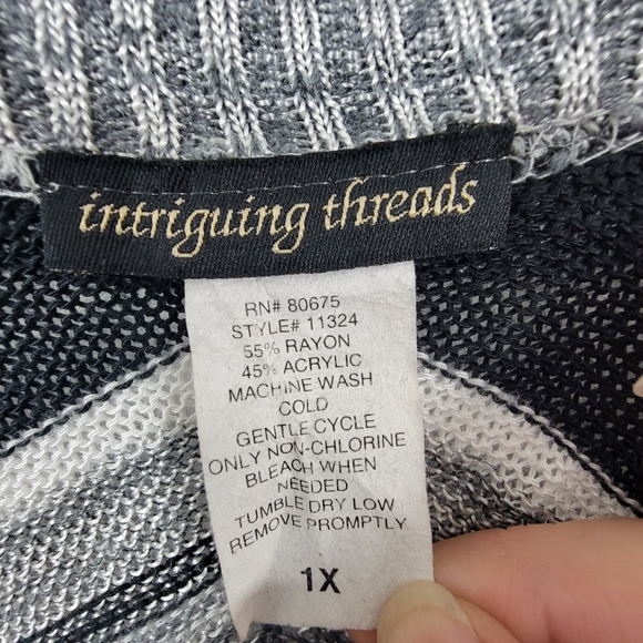 Intriguing Threads cardigan women's 1X - Picture 2 of 5